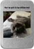 Bicycle Cats Card in Metal Cat Tin